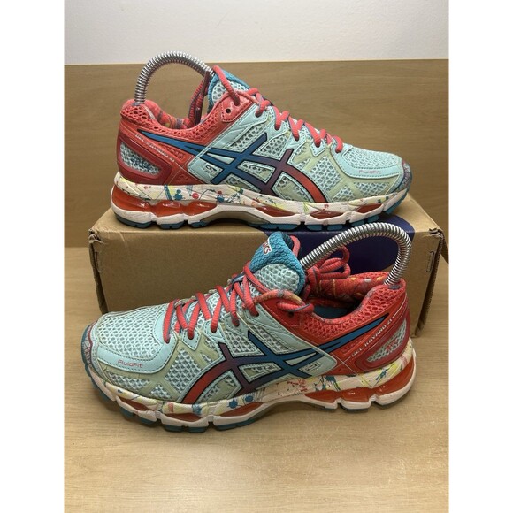 ASICS Shoes - ASICS Gel Kayano 21 Shoes Womens Size 7 Mint Green Pink Athletic Running Sneaker